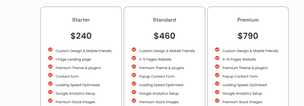 WordPress website building pricing