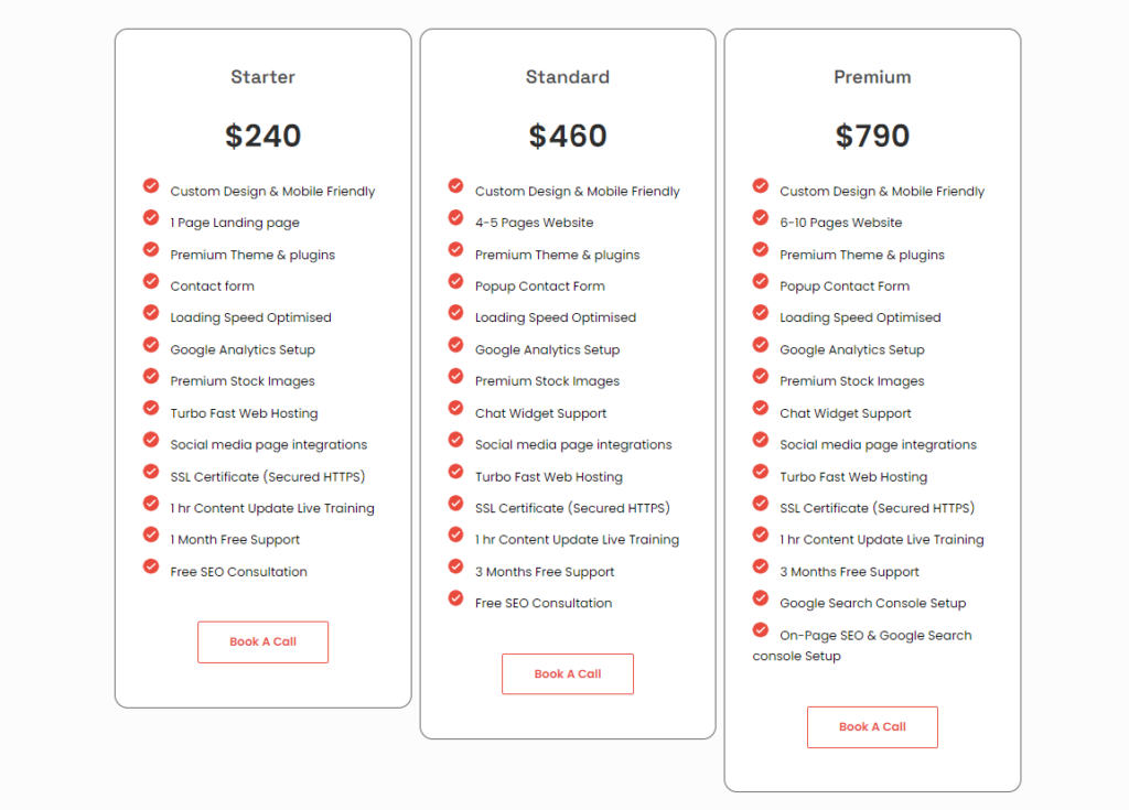 Debuggers Studio Website building pricing details
