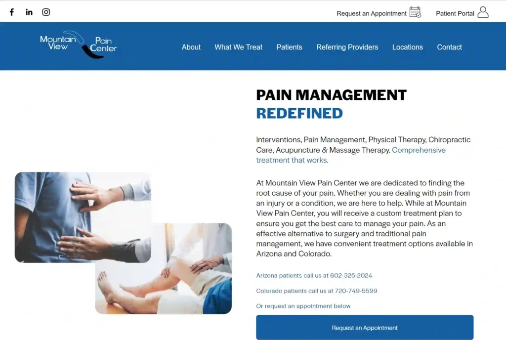 website design example 4 for chiropactic business