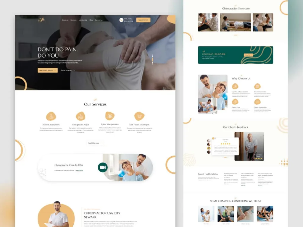 Chiropractic website template