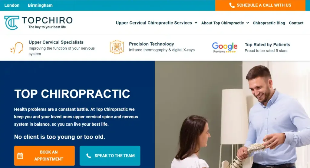 Top Chiropractic website example