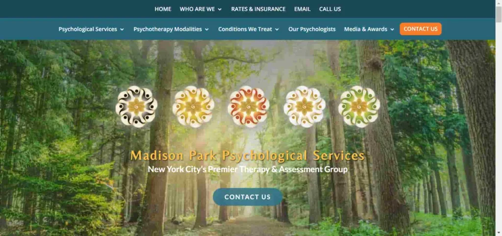 Screenshot of Madison Park Psychological, from the Psychologist websites collection