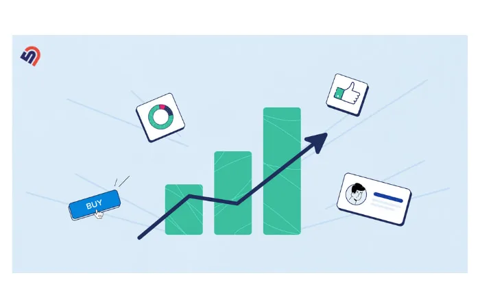 Illustration of customer’s buying cycle online