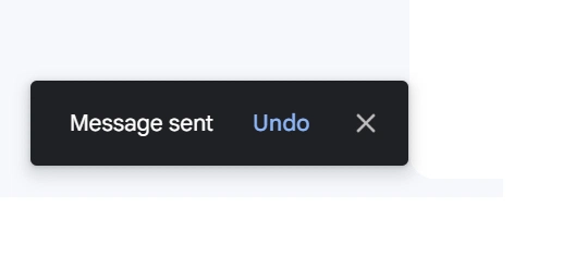 showing gmails "undo" feature as UX design element