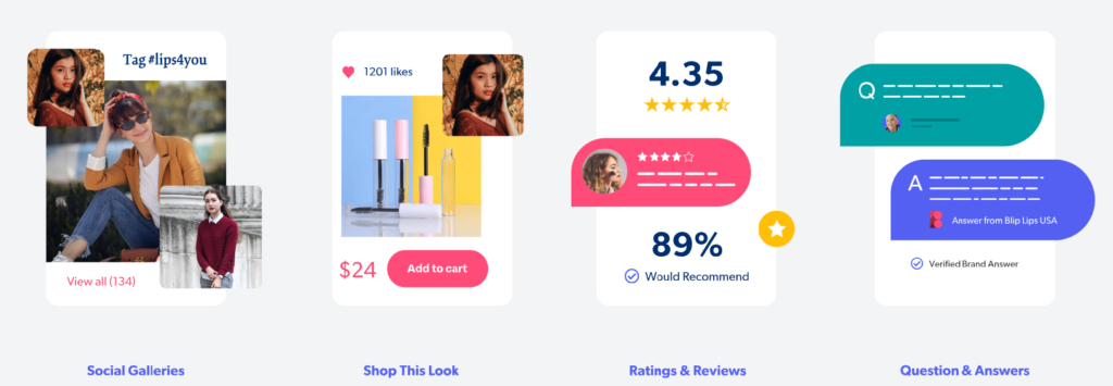 Screenshot of Bazarvoice, an AI tool for eCommerce